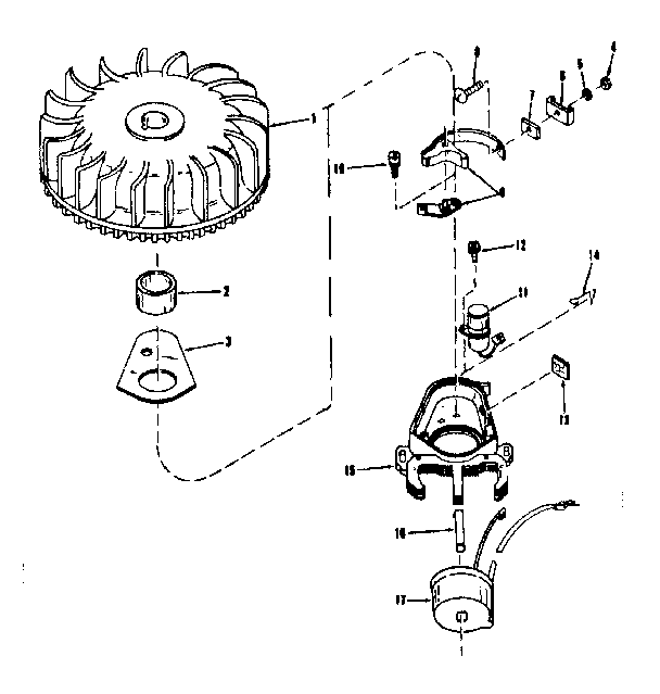 Magneto (wico Fw-2617) Diagram and Parts List for 14323250  Craftsman Engine