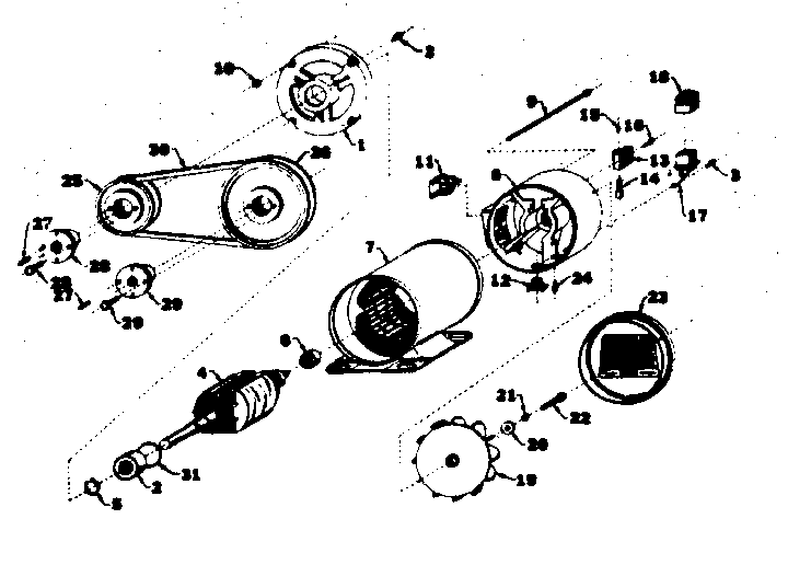Stator And Pulley Assembly Diagram and Parts List for 58032081  Craftsman Engine