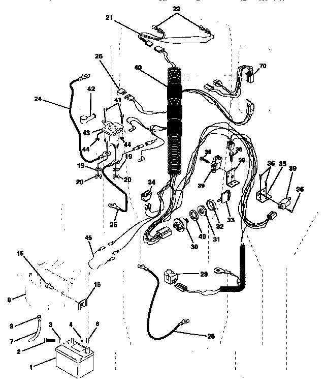 Electrical Diagram and Parts List for 917257645  Craftsman Engine