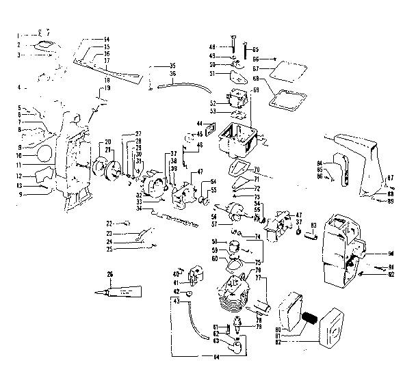 Engine Diagram and Parts List for 234795700  Craftsman Trimmer