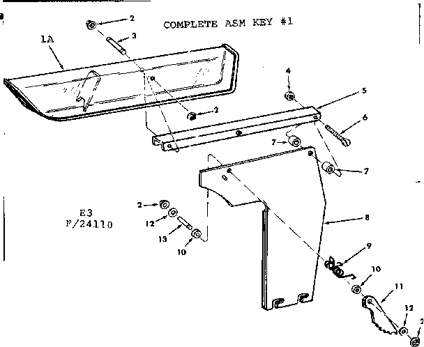 Guard Assembly Diagram and Parts List for 113241140  Craftsman Power Motor