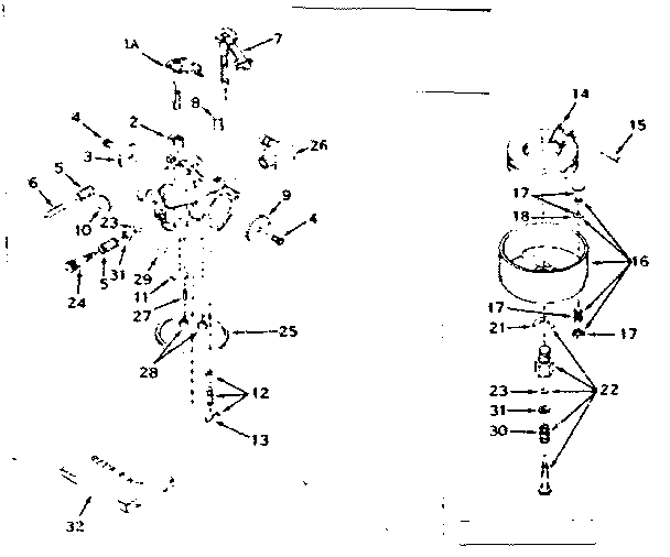 Carburetor Diagram and Parts List for 143617022  Craftsman Engine