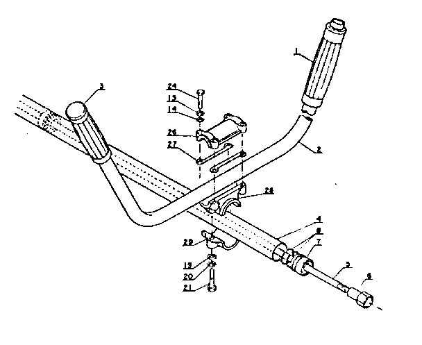 Handle Diagram and Parts List for 271SRM-202FA  Craftsman Trimmer