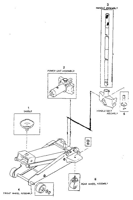 Unit Parts Diagram and Parts List for 21450116  Craftsman Jack