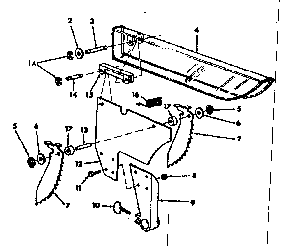 Guard Assembly, Saw Diagram and Parts List for 11329940  Craftsman Saw