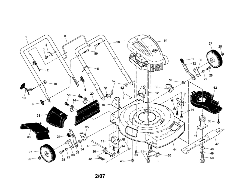 Diagram Diagram and Parts List for 917375610 Type 0 Craftsman Lawn Mower