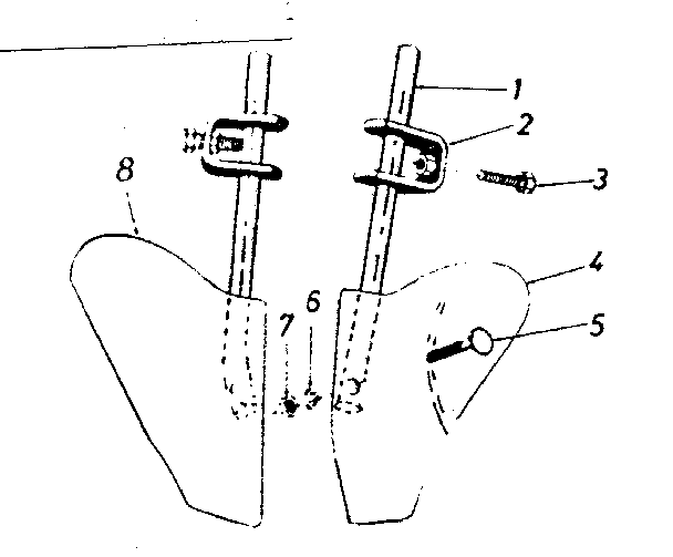 Hiller/furrower Plows Diagram and Parts List for 486290570  Craftsman Tiller