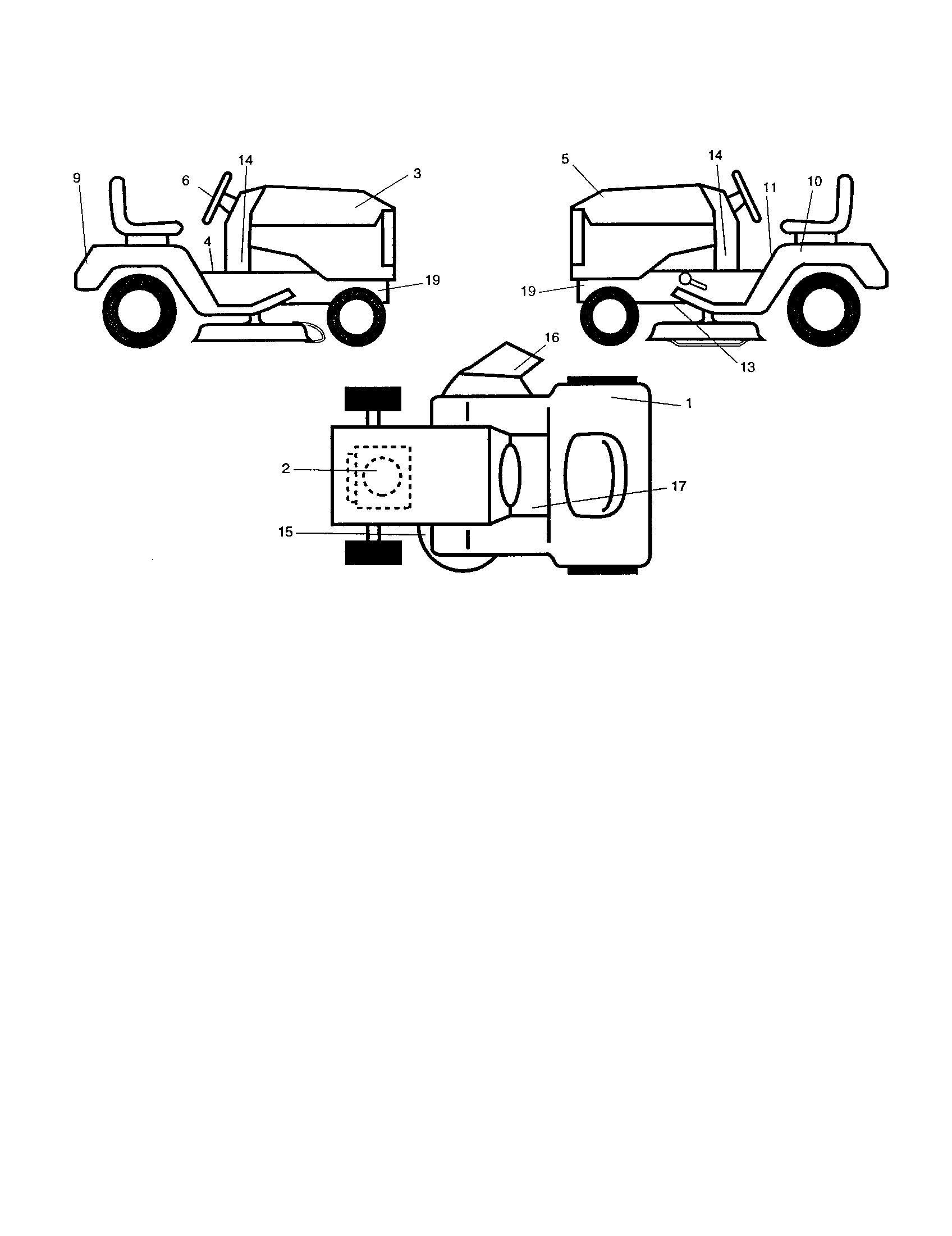 Decals Diagram and Parts List for 917277312  Craftsman Lawn Tractor