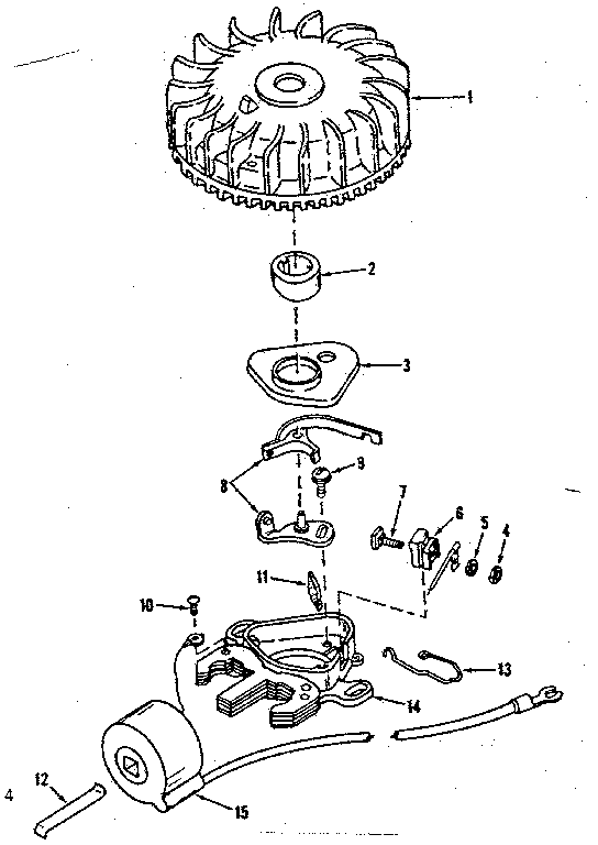 Magneto (tecumseh No. 5000) Diagram and Parts List for 143102020  Craftsman Engine