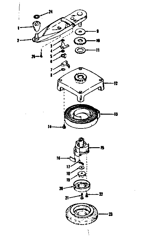Self Starter No. 30135 Diagram and Parts List for 143102171  Craftsman Engine