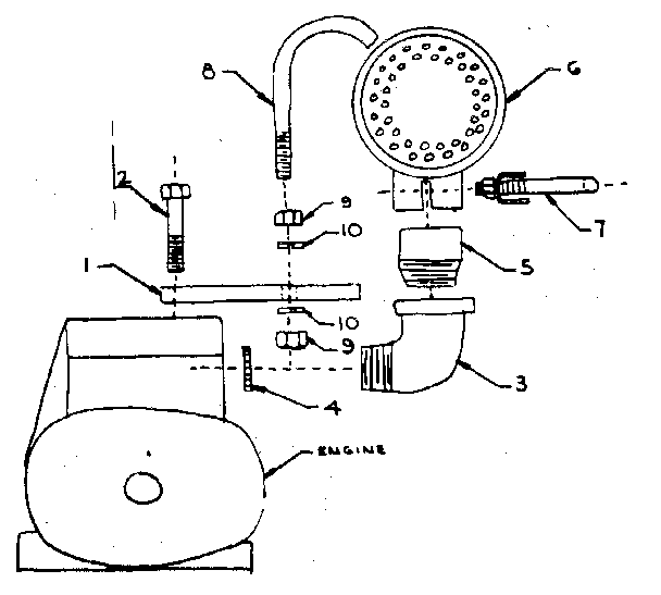 Muffler Assembly Diagram and Parts List for 580320831  Craftsman Engine