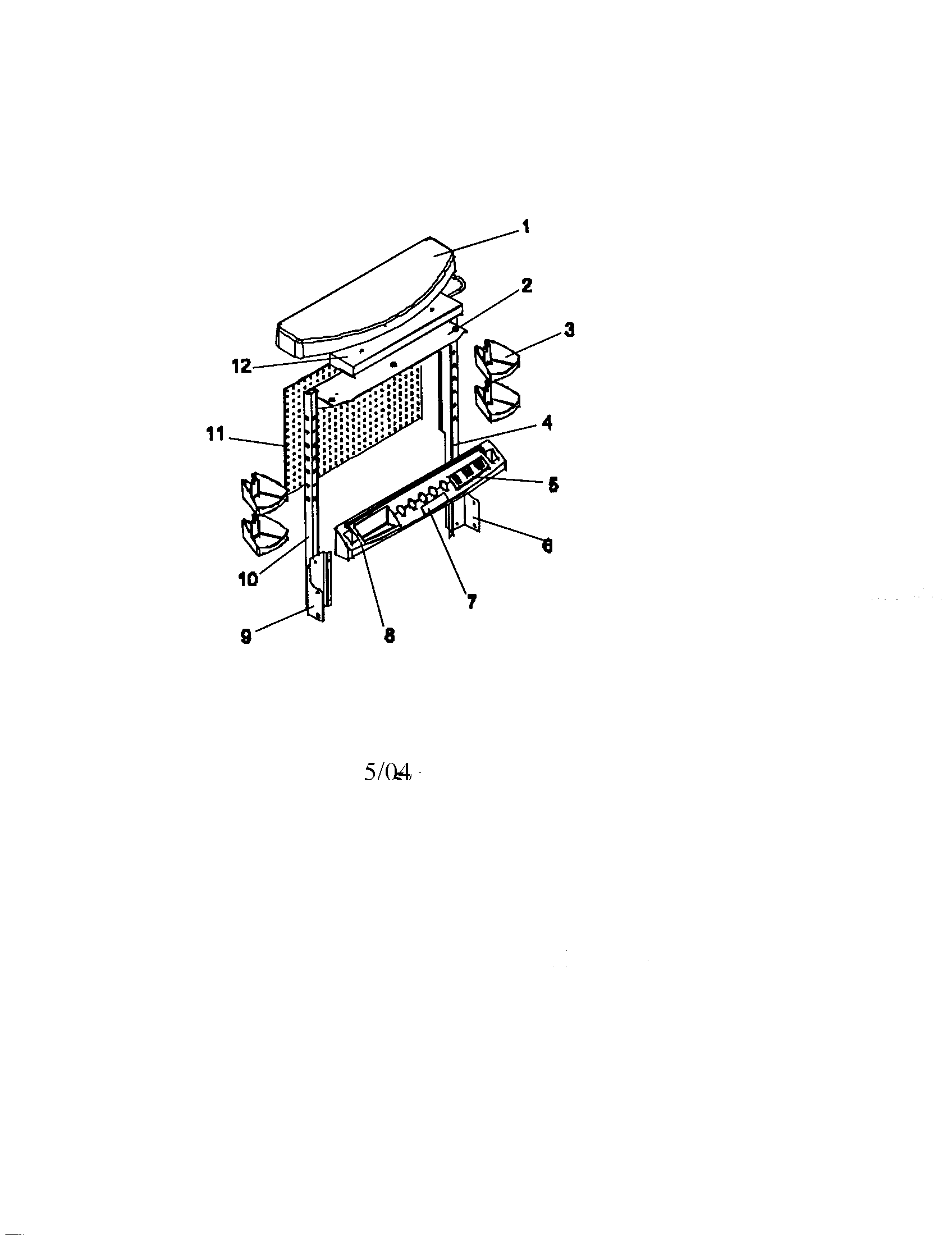 Powered Backwall Diagram and Parts List for 706595000  Craftsman Tool Stand & Cart