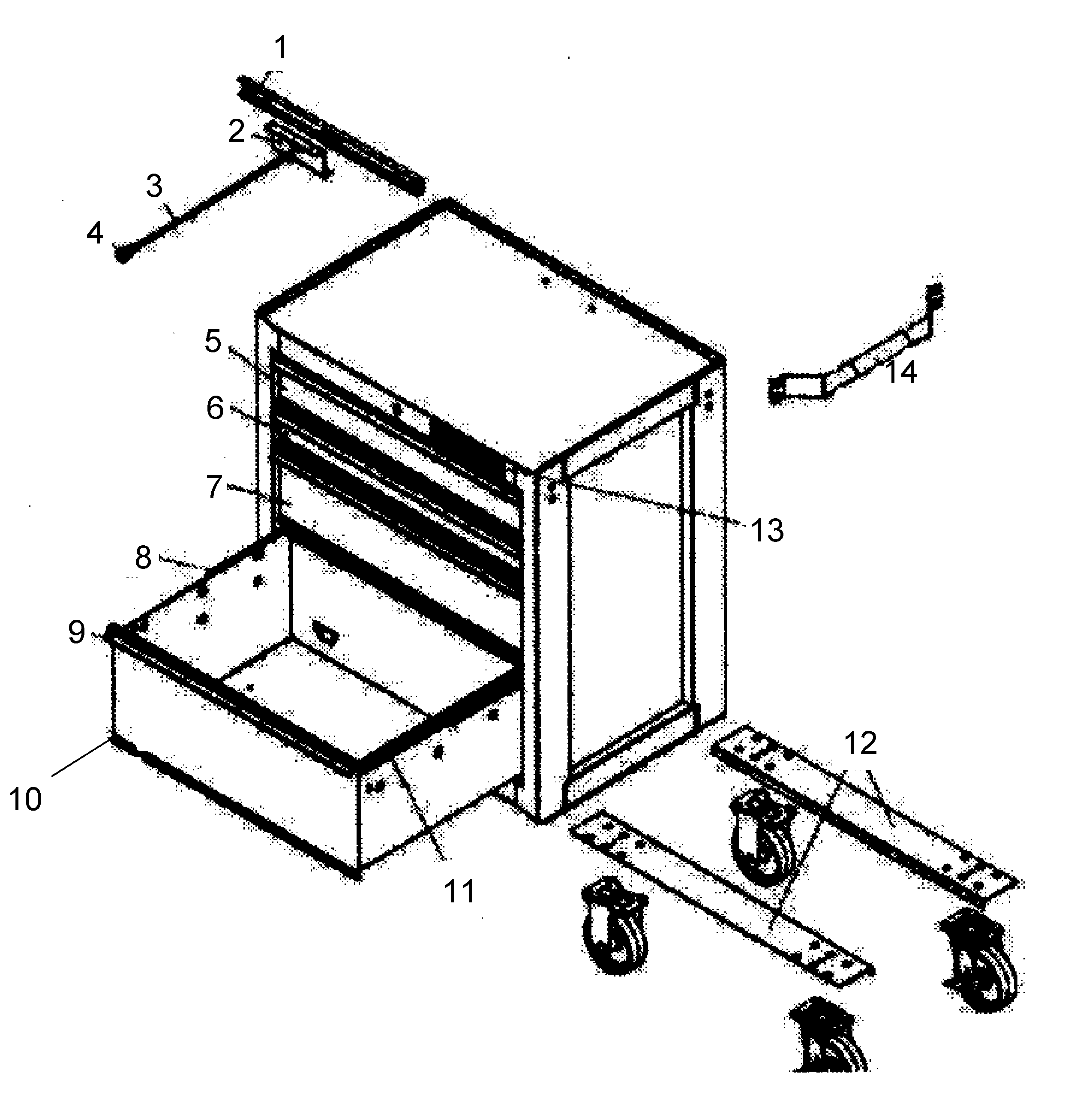 Tool Chest Diagram and Parts List for 706312950  Craftsman Tool Stand & Cart