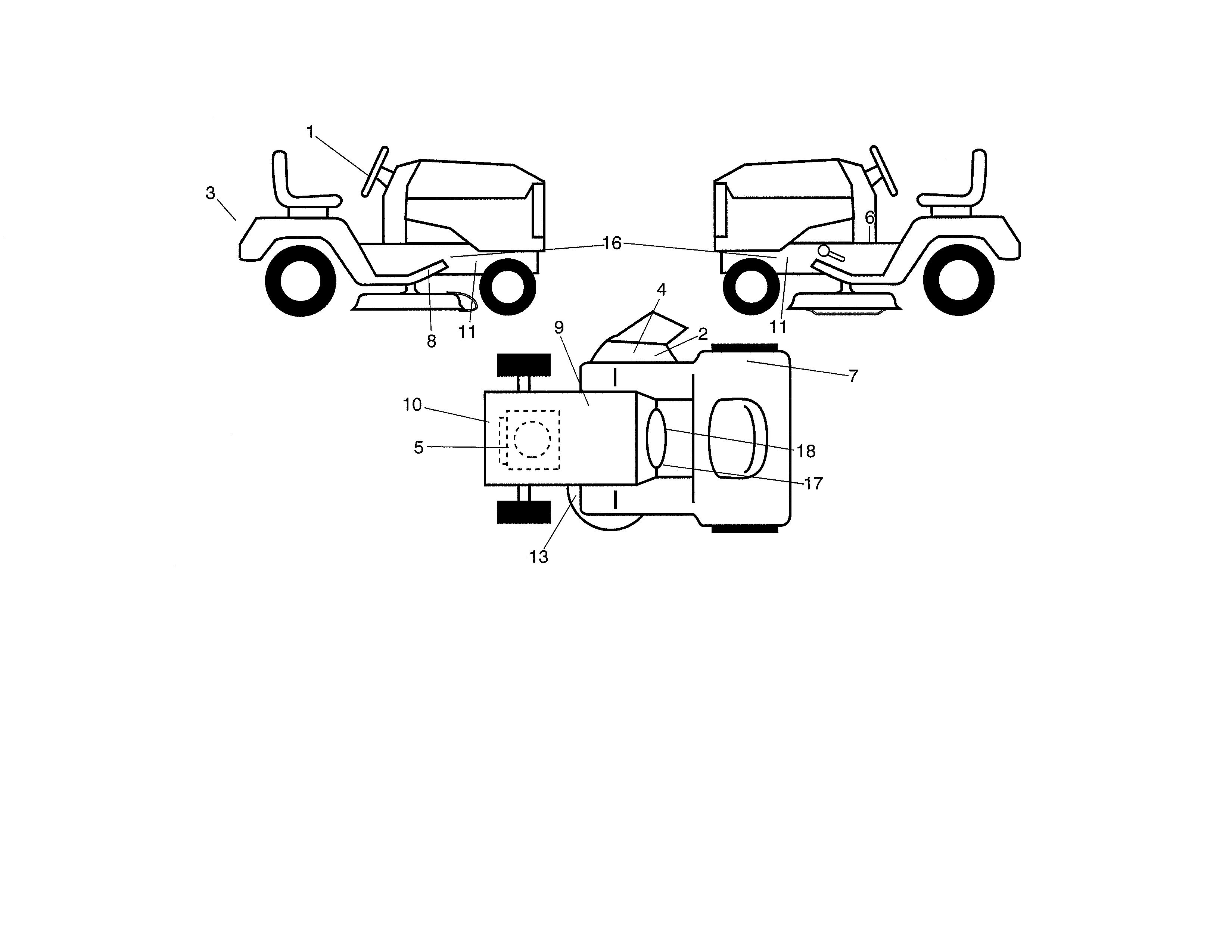 Decals Diagram and Parts List for 917986471  Craftsman Lawn Tractor