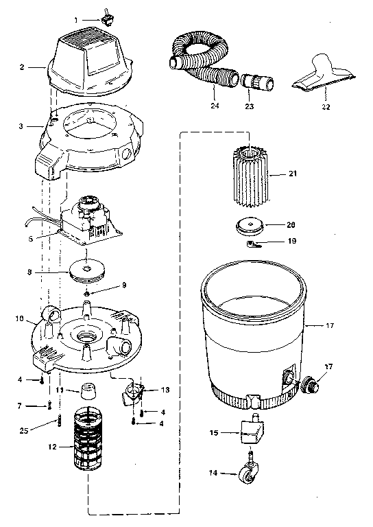 Unit Diagram and Parts List for 113178081  Craftsman Filters & Accessories