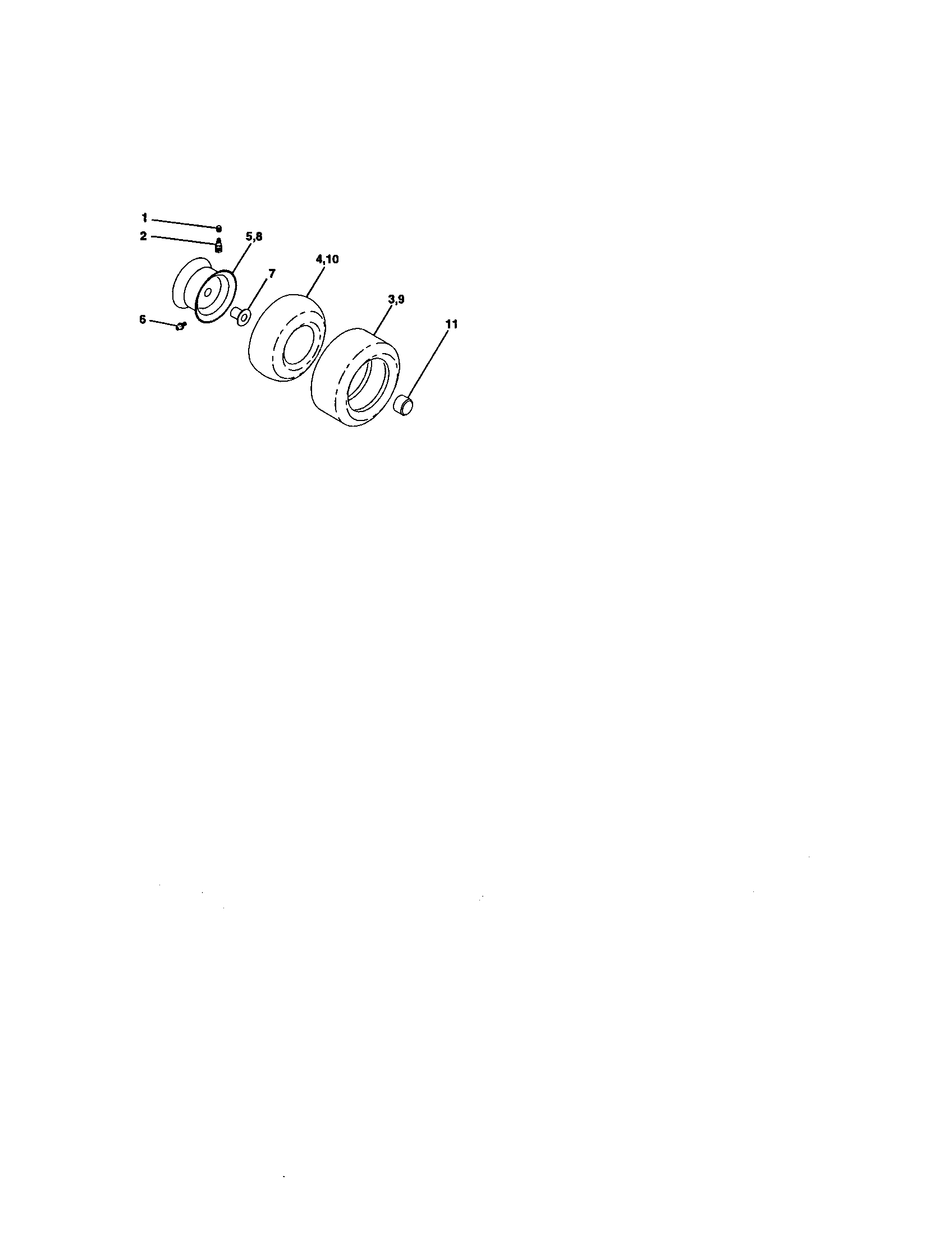Wheels And Tires Diagram and Parts List for 917272410  Craftsman Lawn Tractor