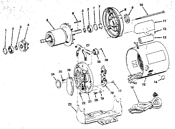 Unit Diagram and Parts List for 11312192  Craftsman Power Motor
