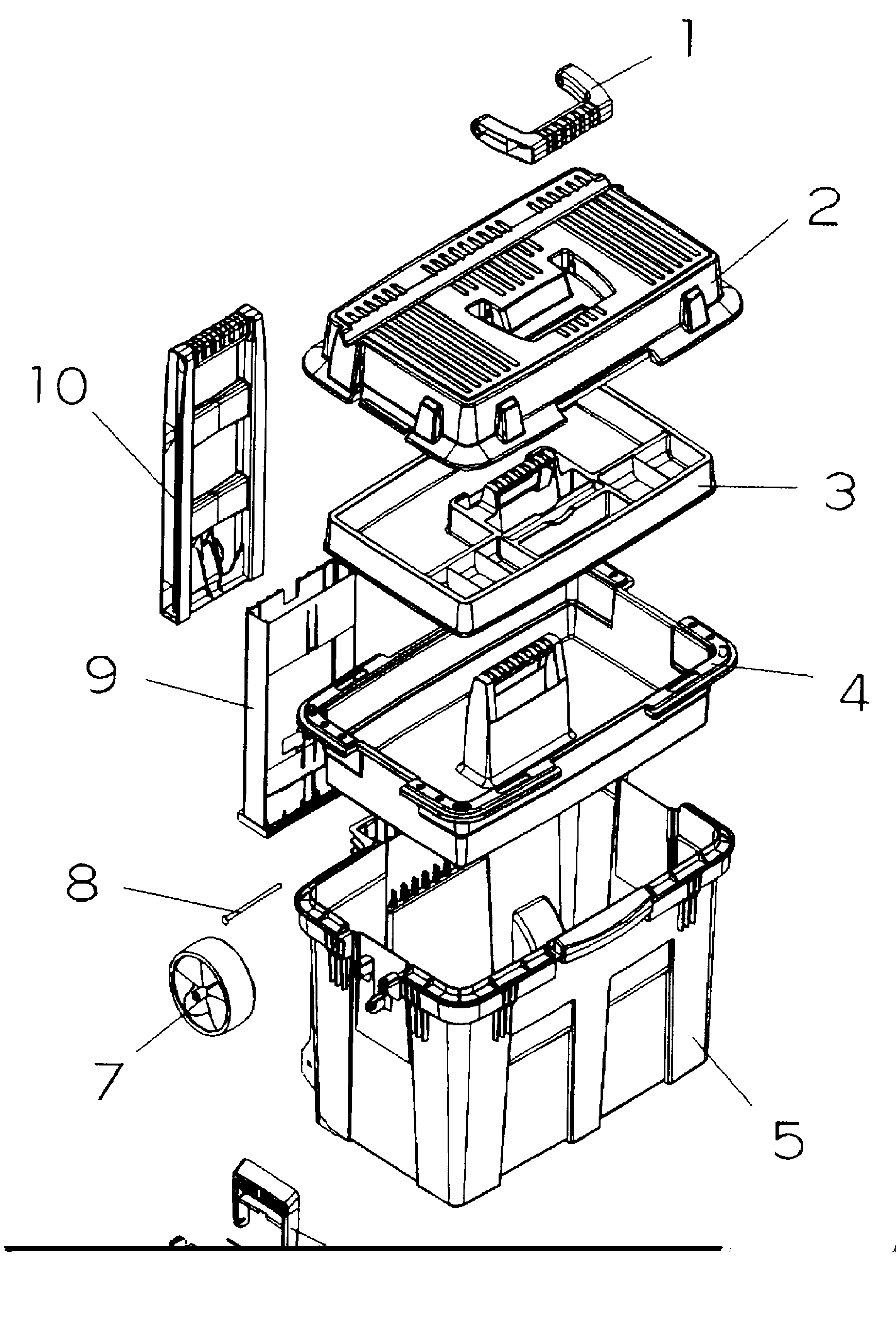 Cabinet Parts Diagram and Parts List for 706590270  Craftsman Tool Stand & Cart
