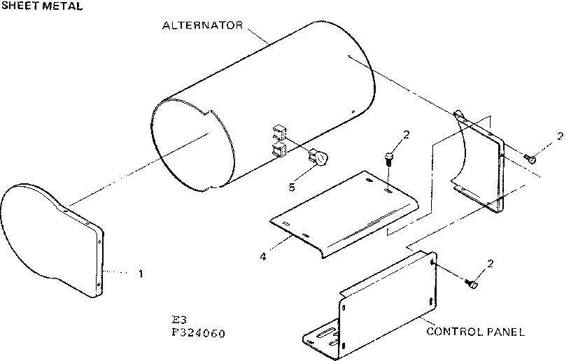 Sheet Metal Diagram and Parts List for 580324061  Craftsman Engine