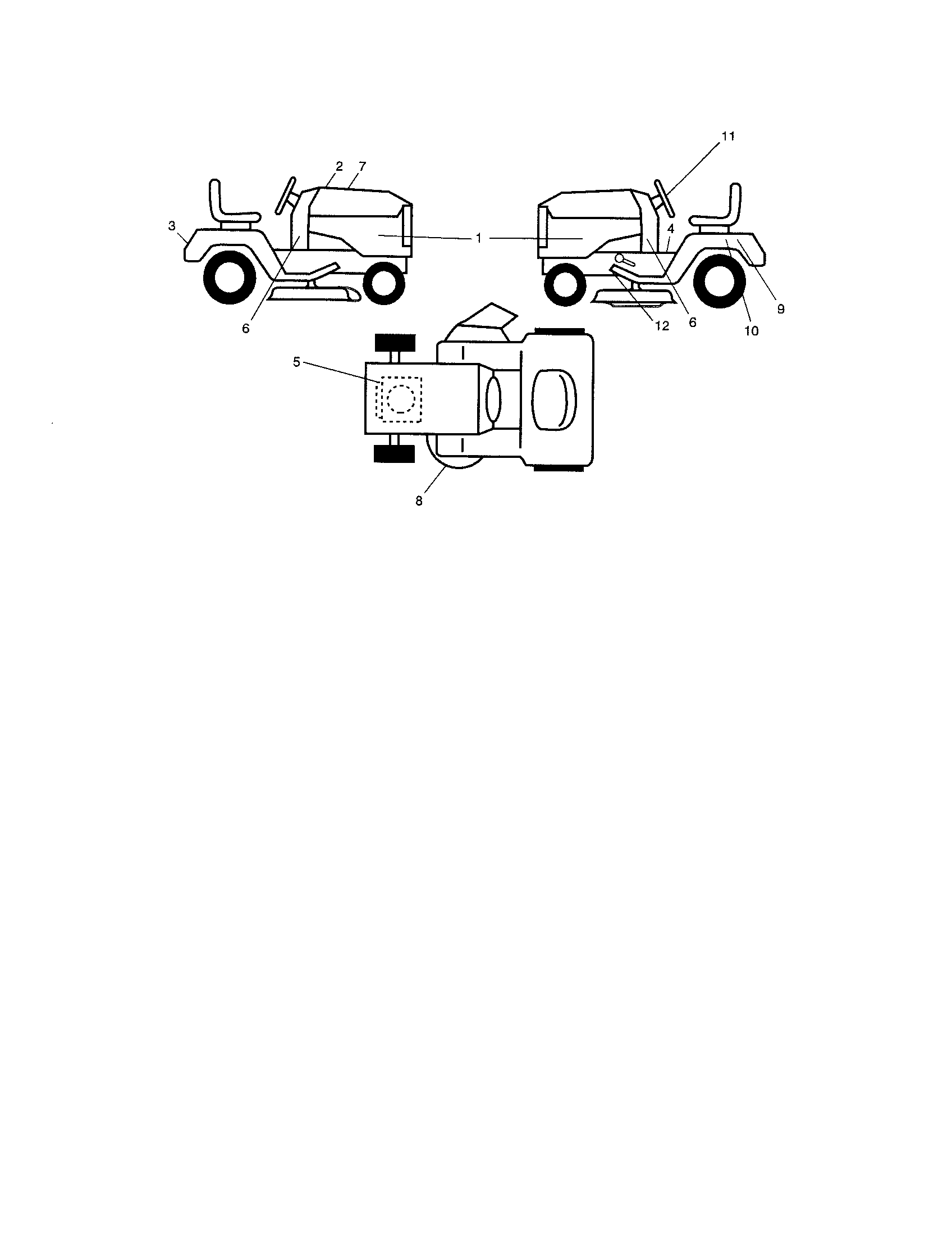Decals Diagram and Parts List for 917287210  Craftsman Lawn Tractor