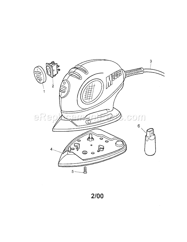 Mouse Sander Diagram and Parts List for 900116780  Craftsman Sander Polisher