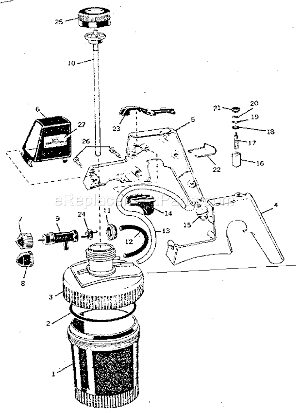 Page C Diagram and Parts List for 90015571  Craftsman Compressor