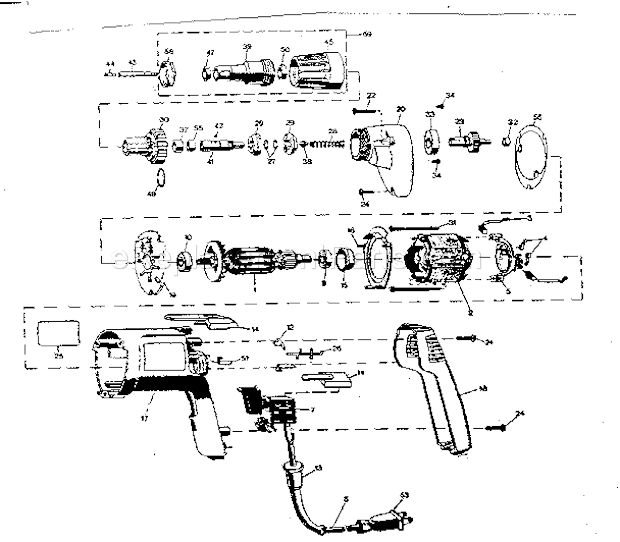Page A Diagram and Parts List for 900271101  Craftsman Electric Drill