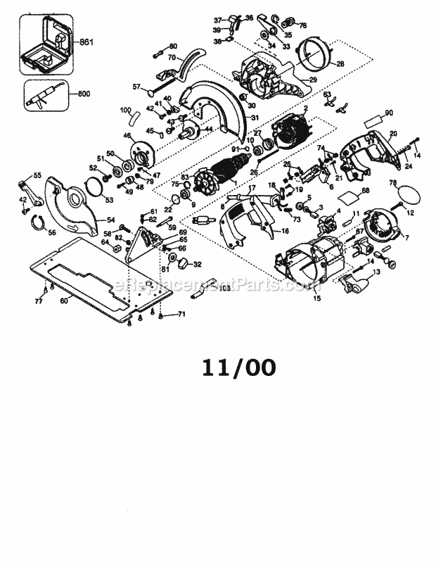 Circular Saw Diagram and Parts List for 900271111  Craftsman Circular Saw