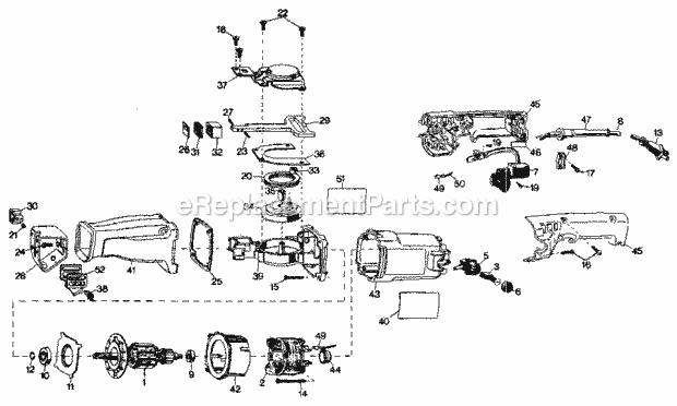 Unit Parts Diagram and Parts List for 900271200  Craftsman Reciprocating Saw