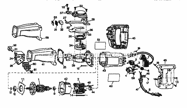 Reciprocating Saw Diagram and Parts List for 900271261  Craftsman Reciprocating Saw