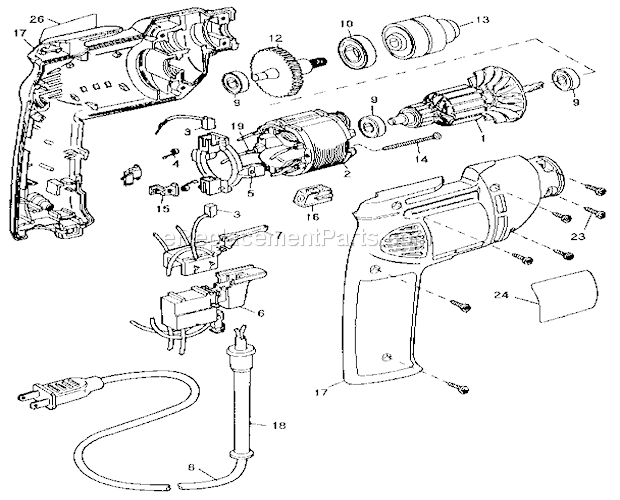Page A Diagram and Parts List for 900271440  Craftsman Cordless Drill