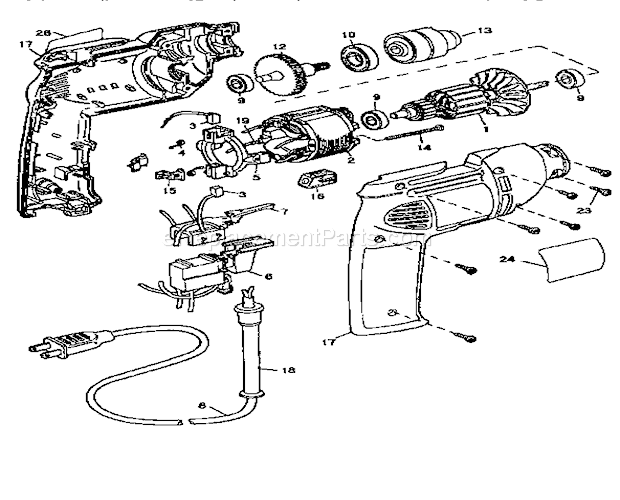 Page A Diagram and Parts List for 900271441  Craftsman Cordless Drill