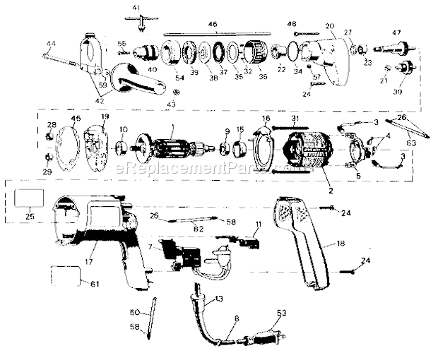 Page A Diagram and Parts List for 90027151  Craftsman Hammer Drill