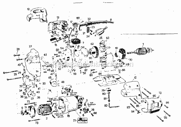 Unit Parts Diagram and Parts List for 90027240  Craftsman Jig Saw