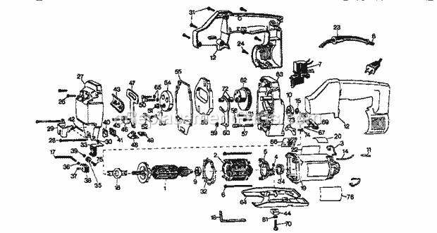 Unit Parts Diagram and Parts List for 900272510  Craftsman Jig Saw