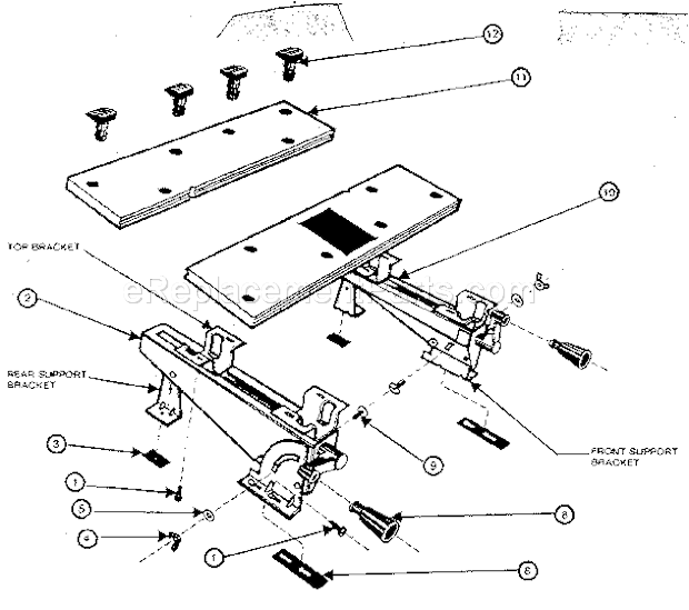 Unit Parts Diagram and Parts List for 900288930  Craftsman Vise