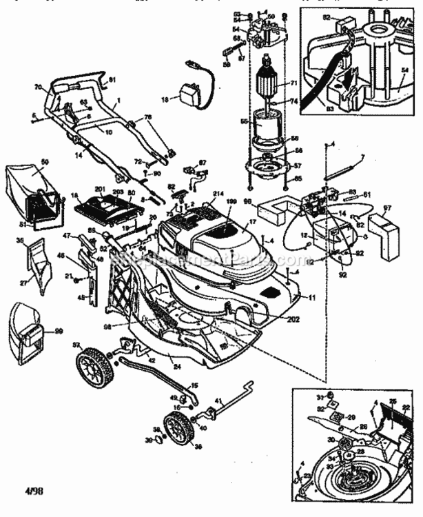 Page A Diagram and Parts List for 900370520  Craftsman Lawn Mower