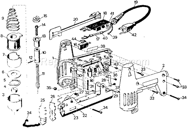 Page A Diagram and Parts List for 900684250  Craftsman Nailer