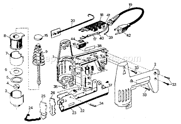 Page A Diagram and Parts List for 900684251  Craftsman Nailer