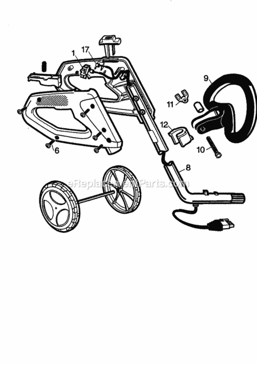 Page B Diagram and Parts List for 900741460  Craftsman Edger