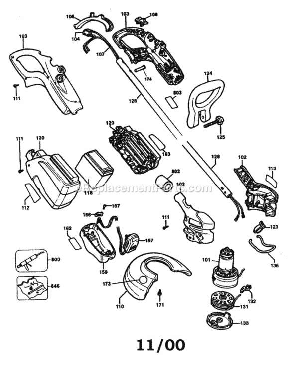 Page A Diagram and Parts List for 900783542  Craftsman Trimmer