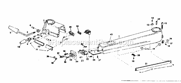 Arm Assembly Diagram and Parts List for 90123190  Craftsman Chop Saw