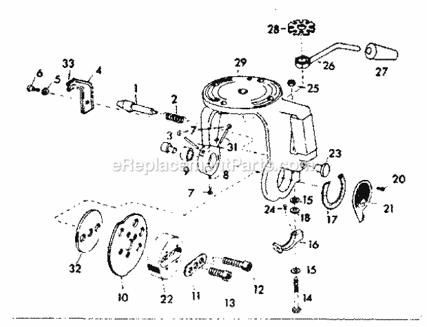 Yoke Assembly Diagram and Parts List for 90123190  Craftsman Chop Saw