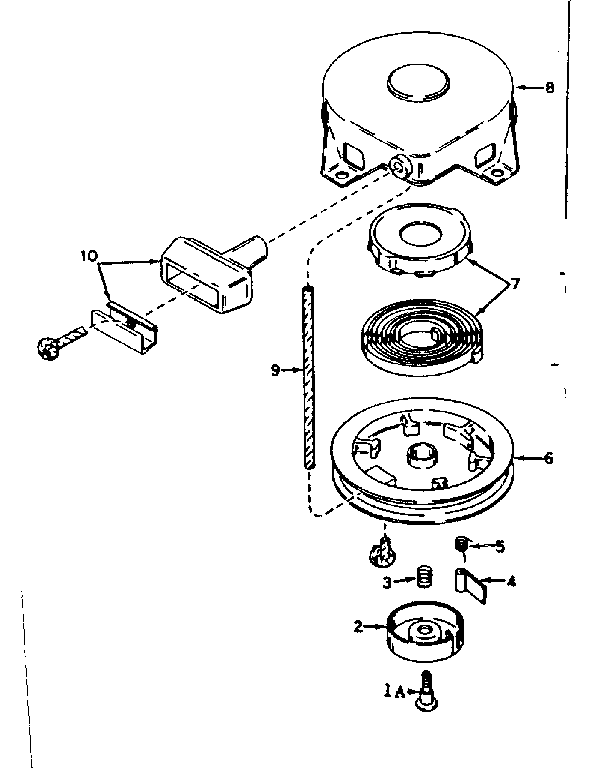 Rewind Starter No. 590420 Diagram and Parts List for 143571112  Craftsman Engine