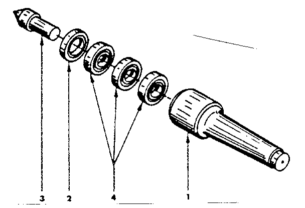Revolving Center Diagram and Parts List for 5492892  Craftsman Lathe