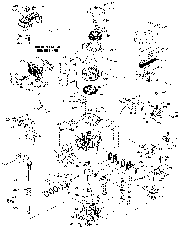 Replacement Parts Diagram and Parts List for 143436062  Craftsman Engine