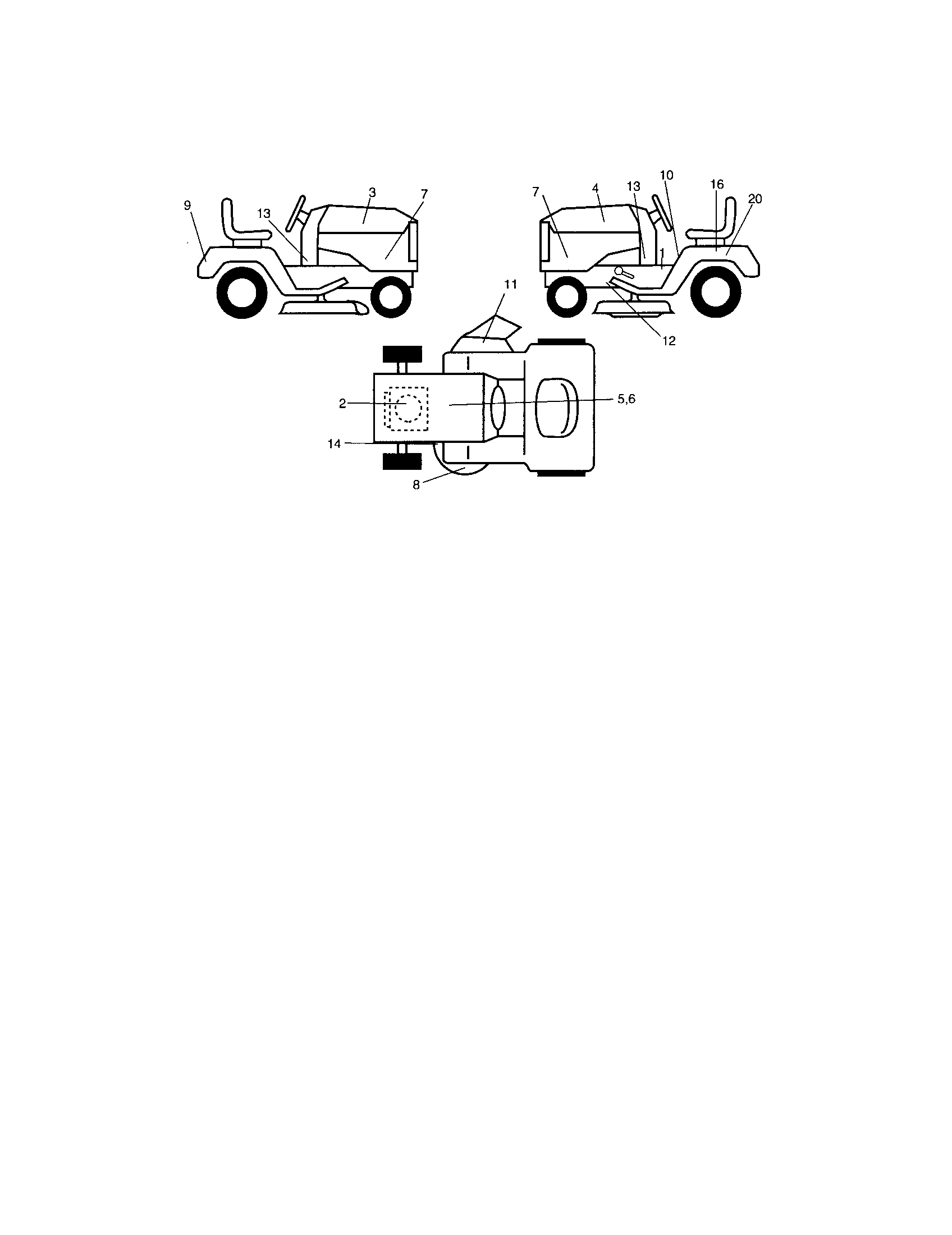 Decals Diagram and Parts List for 917273394  Craftsman Lawn Tractor