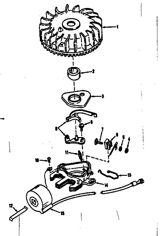 Magneto (tecumseh No.5000) Diagram and Parts List for 143102100  Craftsman Engine
