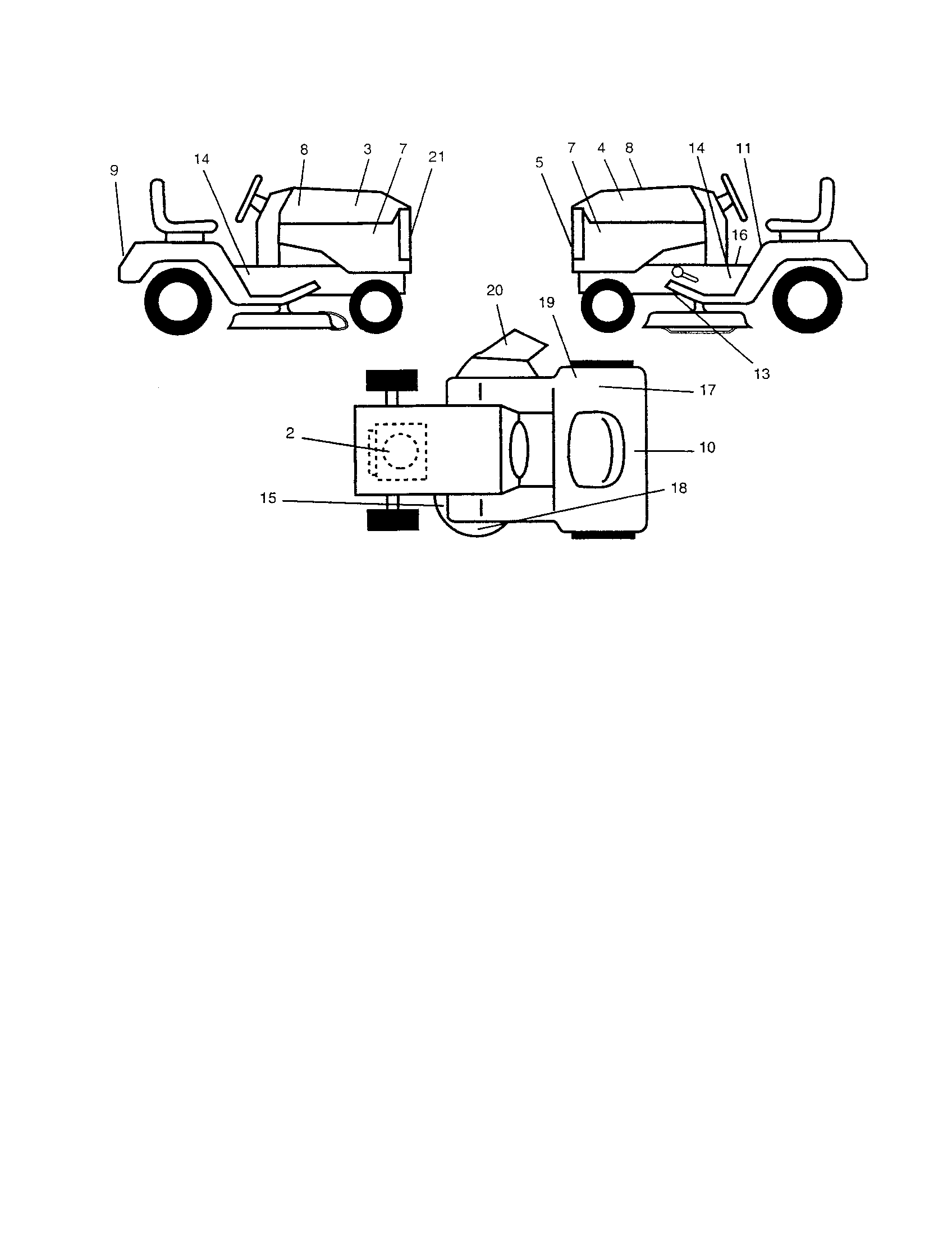 Decals Diagram and Parts List for 917252750  Craftsman Lawn Tractor