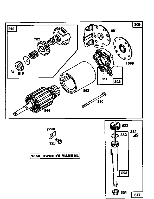 Engine 289707-0689-a1 (71/500) Diagram and Parts List for 500289707-0689-01  Craftsman Engine